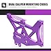 NICECNC Purple Rear Brake Disc Guard Protector Dual Caliper Mounting Designed Compatible with Surron Light bee X/S/ L1E Compatible with Segway X160 X260 See Fitmnet