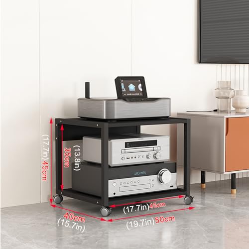 Soporte de audio para reproductor de CD con estante de almacenamiento móvil 2
