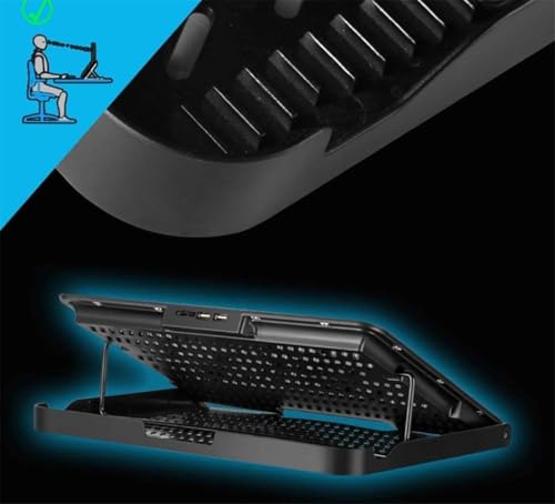 Base enfriadora para laptop con 6 ventiladores ajustable miniatura 3