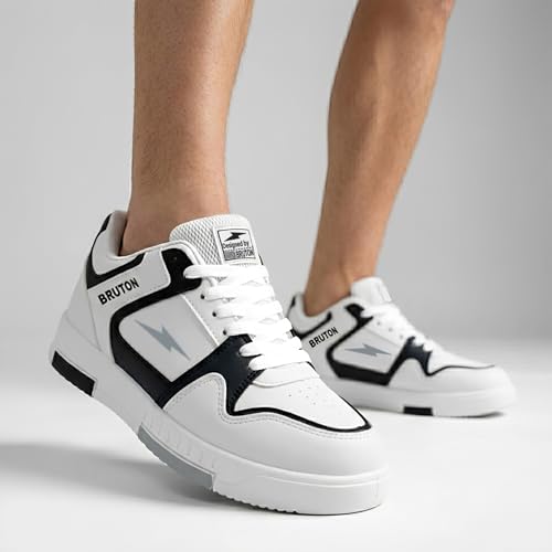 Image of BRUTON Men's Casual Sneakers | Lightweight Lace-Up Fashion Shoes | Comfortable Cushioned Walking Shoes, College & Travel