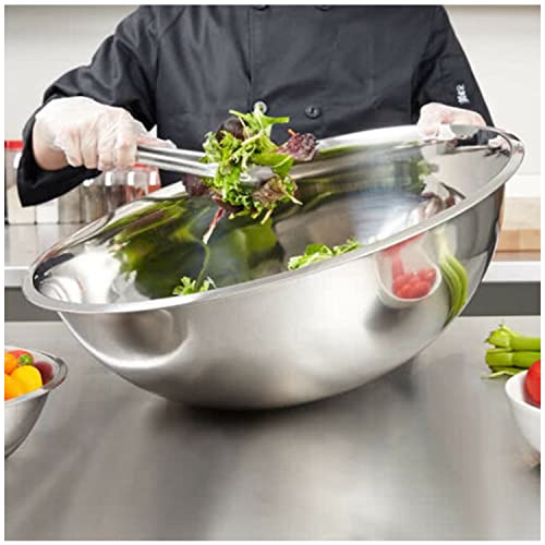 Thaweesuk Shop New Extra Large 30 QT Stainless Steel Mixing Bowl Bowls Standard Weight Commercial Kitchen Pampered Diameter 22 Inches Height 7 1/2 Inches of Set