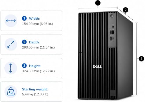 Image of Dell 2026 QCT1250 Business Desktop Computer, Intel 14-Core Ultra 5 235 up to 5.0GHz, Copilot AI, 8GB DDR5 RAM, 512GB PCIe SSD, 4K Dual Monitor Support, HDMI, Windows 11 Pro