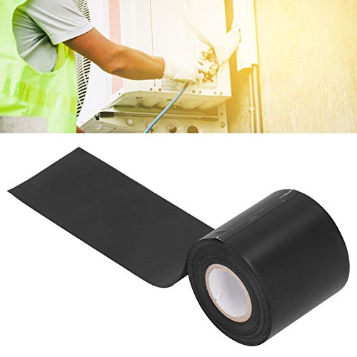 Image of Air Conditioner Pipe Tapes, Pack of 5 PVC Oil Tube Protective Wrapping Tapes 6cm Width Pipe Repairing Supplies for Electronic Parts and Supplies Machine Tools (Black)