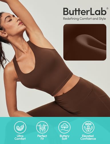 Image of IUGA Buttery Adjustable Workout Tank Tops Woman with Built in Bra Y Back Longline Sports Bra Athletic V-Neck Crop Tops