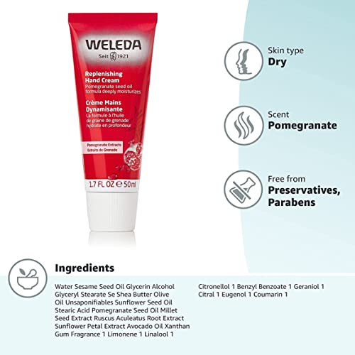 Weleda Regenerating Hand Cream, Pomegranate, 1.7 Ounce