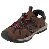 Northside Kid's Burke SE Athletic Sandal, Brown/Red, 8 M US Toddler