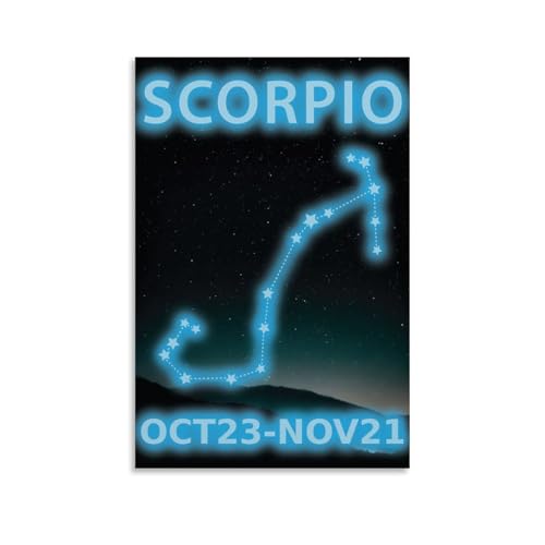 Poster Scorpion - Ciel étoilé cosmique - Décoration murale pour bureau - 30 x 45 cm