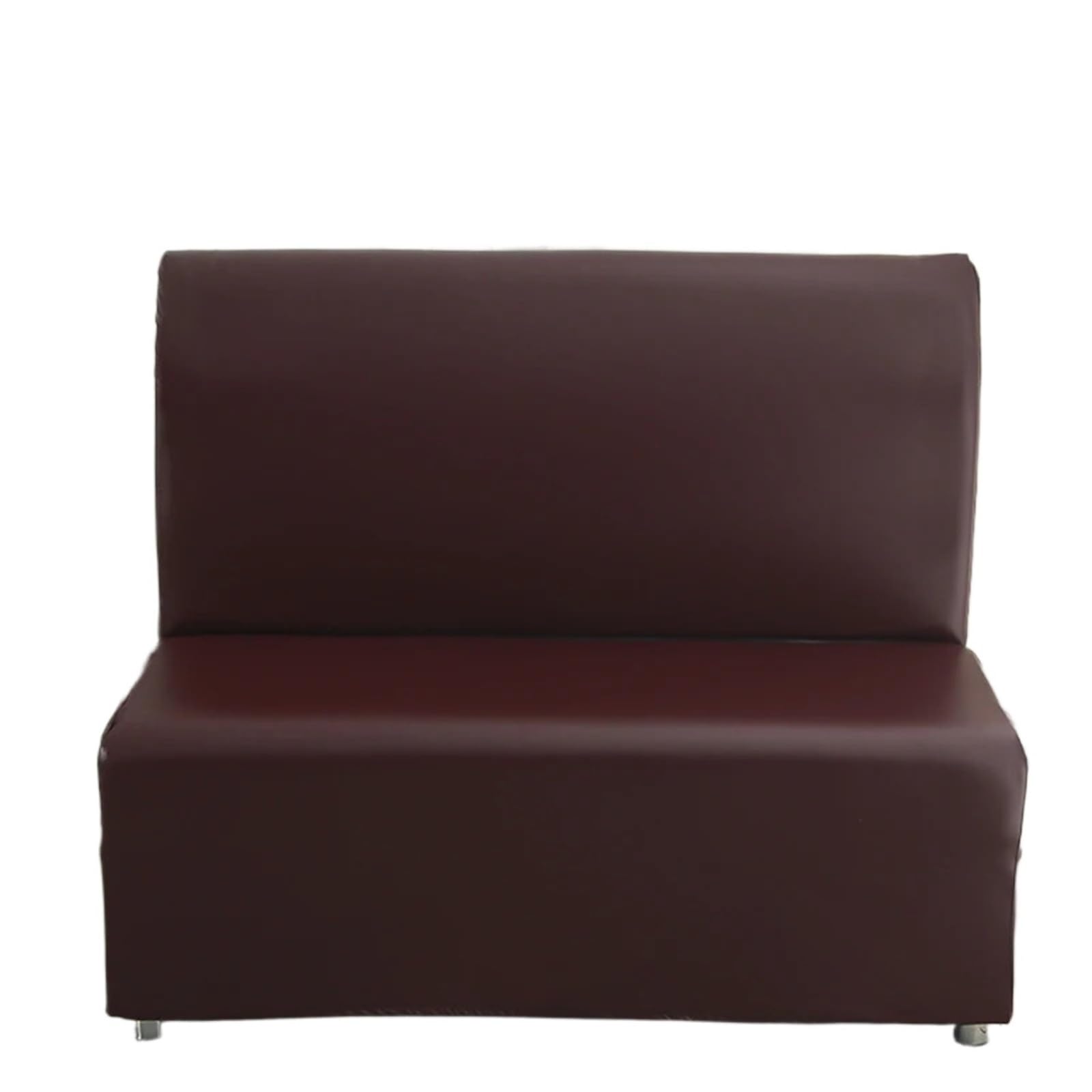 GCYEIDMA Faux Leather Sofa Cover All-inclusive Armless Sofa Cover PU Leather Spandex Couch For Hotel Restaurant Home Internet Bar Cafe Stretch Slipcover
