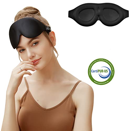 100% Blackout Sleep Mask Most Comfortable Contoured Eye Cups and Nose Covering for Women Men, ALASKA BEAR 3D Pillowy… - Image 6