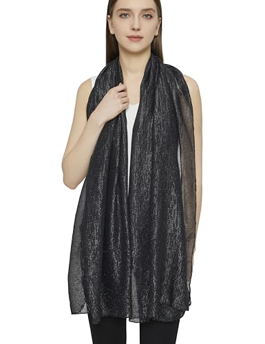 PANTONIGHT Women's Fashion Scarf Sparkling Evening Shawl Lightweight Wedding Shawl Head Scarf and Wraps for Party (2701)2