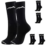 4 Pairs Organic Merino Wool Socks for Women Thermal Hiking Running Socks Crew Boot Socks for Outdoor...