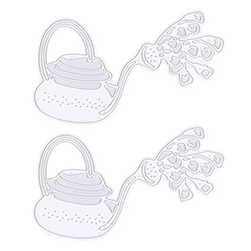 Respicefinem 2pcs Metal Die Cutting Watering Can Pattern Convenient Simple DIY Embossing Cut Frames Ideal for Scrapbooking Card Making and Home Decorations