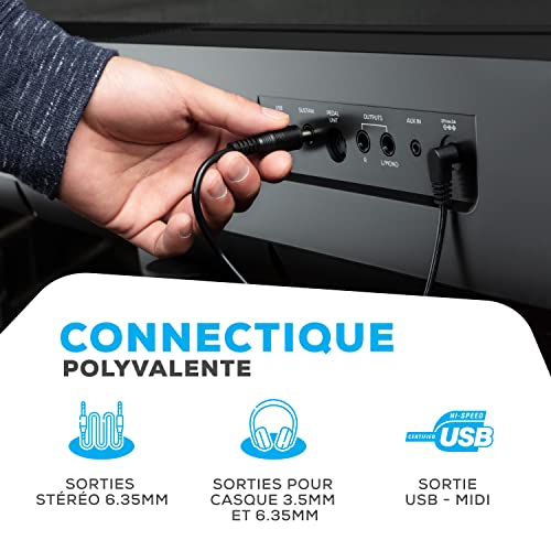 Alesis Recital Grand – Piano numérique 88 touches de taille authentique à mécanique graduée à marteau, 16 sons de… - Les Beatles, Paul McCartney, John Lennon, RIngo Starr, George Harrison Alesis Recital Grand – Piano numérique 88 touches de taille authentique à mécanique graduée à marteau, 16 sons de… – Image 7