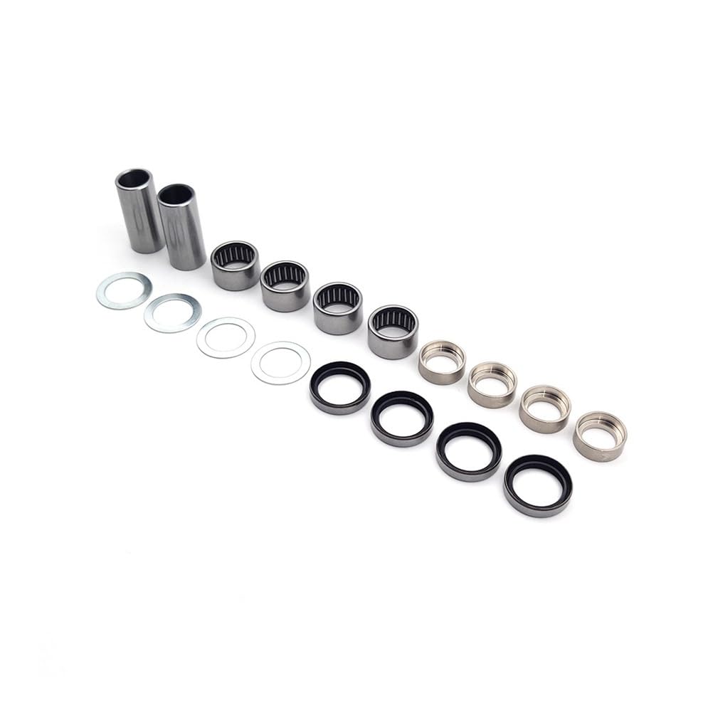 Motorcycle Swing Arm Repair Kit Rear Swingarm Bearing Oil Seal Shaft Bushing Liner Tube Rebuild for KT Husqva Husabe