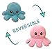Peluche de Pulpo Reversible-Bonitos Juguetes de Peluche, muñeco de peluche juguetes creativos el Pulpo Reversible Original de Felpa Regalos de Juguete para niños，cumpleaños Navidad (Azul claro + Rosa)