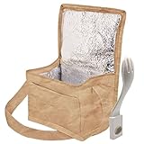 🤎 CON DISEÑO VINTAGE ideal para llevar comida y bebida al Trabajo, Playa, Camping