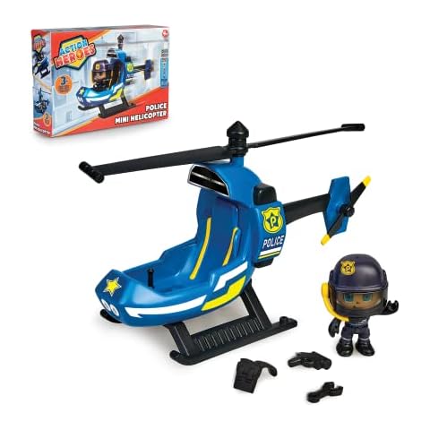 Action Heroes Police Helicopter and Figure Set Cover
