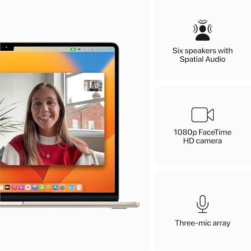 Image of 2023 Apple MacBook Air with Apple M2 Chip with 8-Core CPU /10-Core GPU (15-inch, 16GB RAM, 1TB SSD Storage) (QWERTY English) Starlight (Renewed)