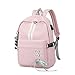 FANDARE Luminoso Mochila Mochilas Tipo Casual Bolsas Escolares Niña Bolsa de Viaje Bolsos de Mujer Adolescente Backpack School Bag Outdoor Viaje Infantiles Daypack Poliéster Rosado