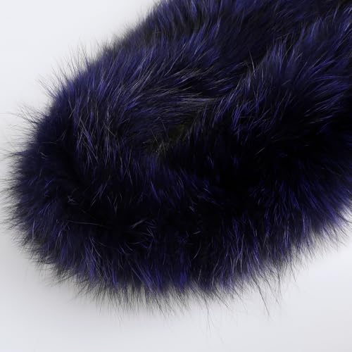 Women's Genuine Fox Fur Knitted Scarf, Cold Weather Winter Scarves, Luxury Neck Warmer3