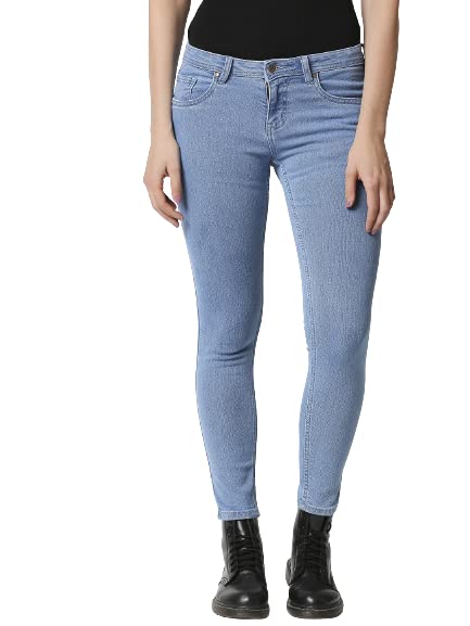Image of HIGH Star Women Blue Slim-Fit Stretchable Jeans