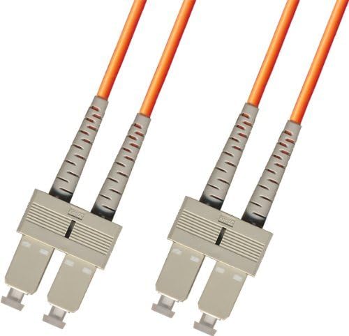 Ultra Spec Cables 1 Meter OM1 Multimode Duplex Fiber Optic (62.5/125) - SC to SC - Orange