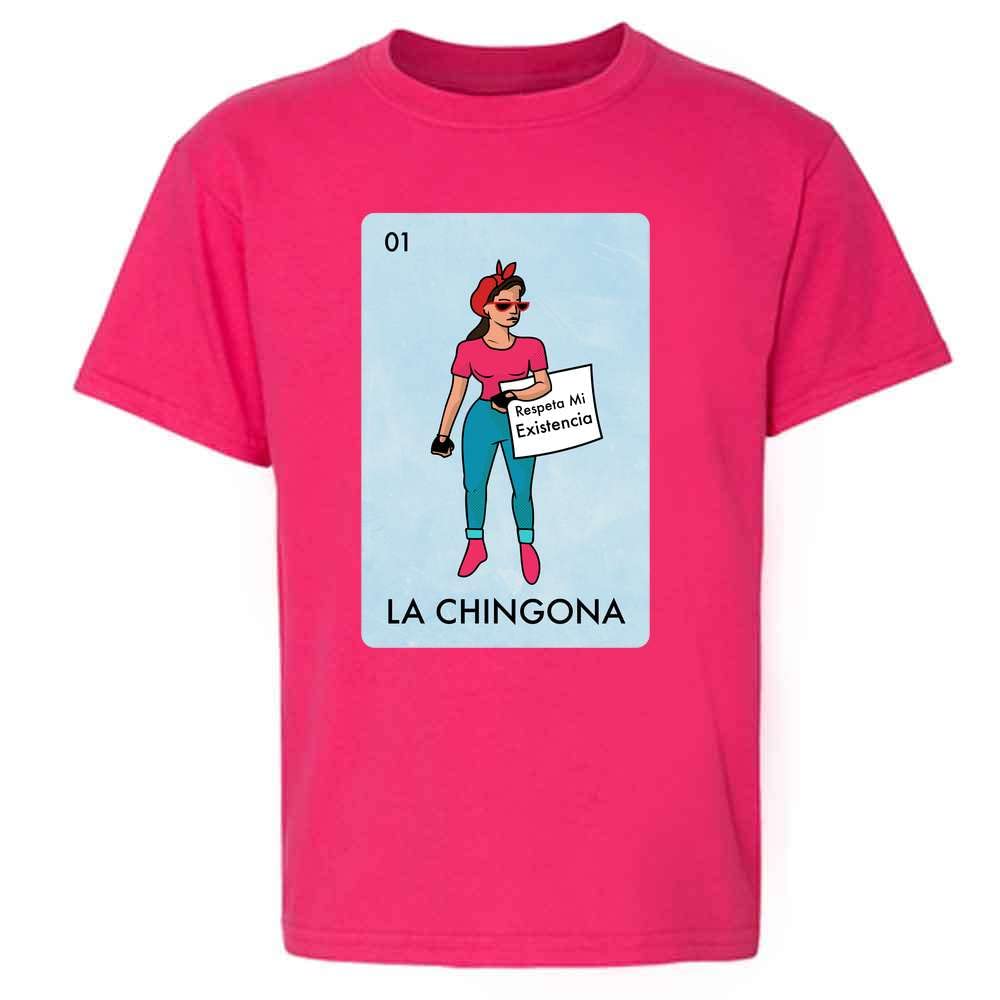 Pop Threads La Chingona Mexican Lottery Parody Feminist Latina Baby Toddler Kids Girl Boy T-Shirt Pink 2T