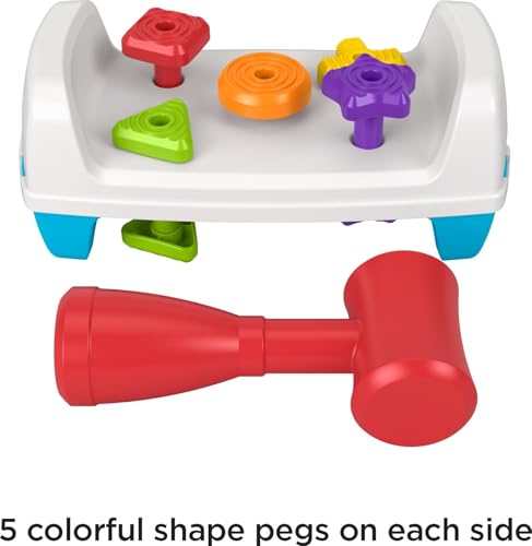 Fisher-Price Tap & Turn Bench, Double-Sided Infant & Toddler Toy