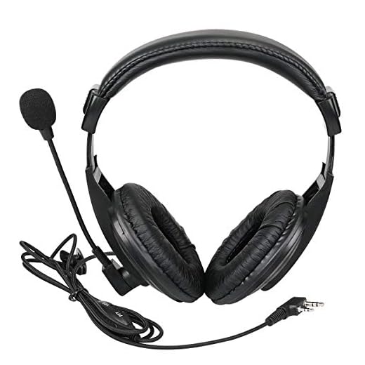 Retevis Overhead Noise Reduction Walkie Talkie Headset 2 Pin, Boom Mic, Compatible with Retevis RT22 RT21 H-777 RT68 RT19 Baofeng UV-5R BF-F8HP BF-888S, Two Way Radio Headset for Camera Team(1 Pack)