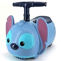 Kiddieland: Zoom Zoom Ride On - Stitch - Lights & Sounds, Disney Foot-to-Floor Vehicle, Interactive Dashboard, Push/Pull Handle, Toddlers 12-36mo
