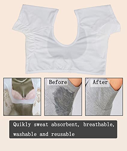 iphree 2 Pack Underarm Sweat Pads Sweat Guard Shirt for Women Reusable Armpit Sweat Pads Sweat Shield Underwear Vest - Image 5