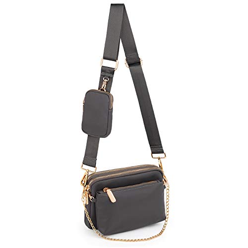 UTO - Bolso Bandolera para Mujer 3 en 1 Bolso de Hombro Multiusos Correa de Cadena con Bolsillo para Monedas Desmontable UTO - Bolso Bandolera para Mujer 3 en 1 Bolso de Hombro Multiusos Correa de Cadena con Bolsillo para Monedas Desmontable