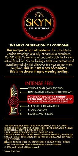 SKYN® Intense Feel Preservativi Stimolanti Senza Lattice, 10 pezzi x 6