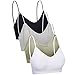 Produktbild JZHQ Damen 4 Stück V Ausschnitt Tube Top BH Nahtlos Gepolstert Camisole Bandeau Sport-BH Schlaf-BH Frauen Yoga Unterwäsche