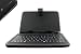 SANOXY 7" Tablet Stand with USB Keyboard - Black Faux Leather Carrying Case