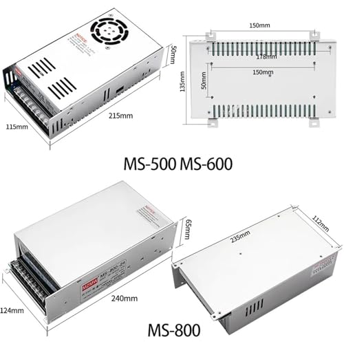 SMPS 0-36V alimentation à découpage industrielle réglable AC/DC pour châssis métallique MS