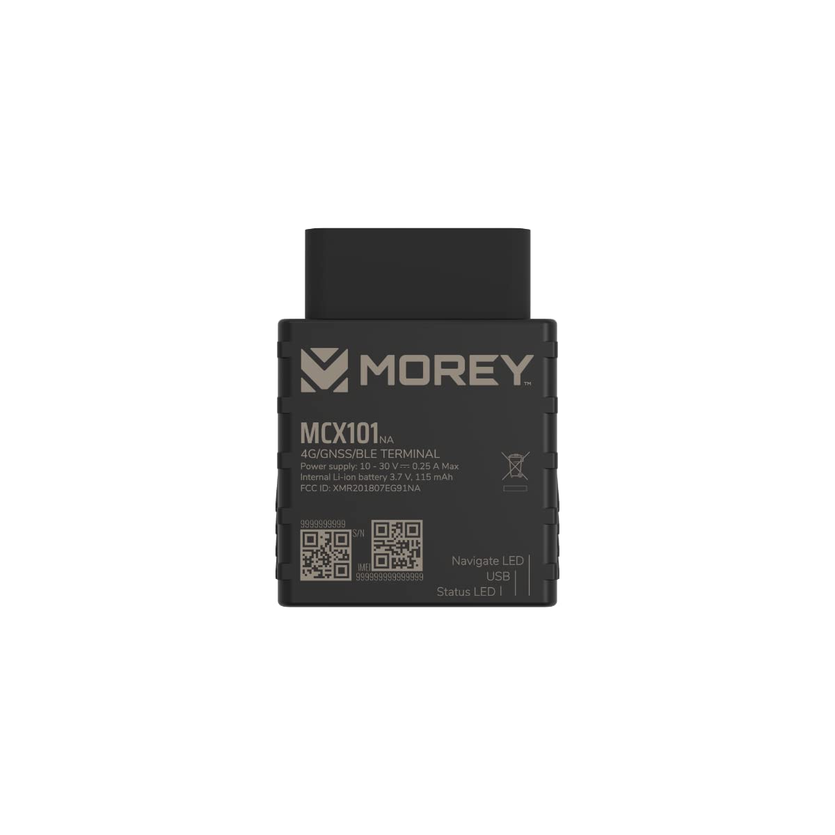 Morey MCX101 Cat 1 Cellular and Bluetooth OBD2 GPS Tracker