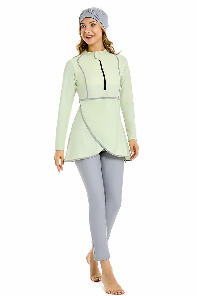 Costumi da Bagno Musulmani per Le Donne Costume Intero Islamico Burkini Modest Costume da Bagno a Maniche Lunghe Sportivo