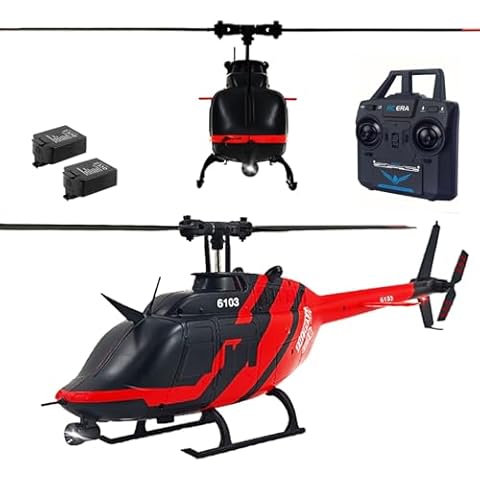 SOWOFA Remote Controlled Helicopter C138 Custom Color RC Helicopter Single Wing Without aileron 6CH 6-axis Gyroscope Height Hovering Adult Beginner 2 Batteries (Black) Cover