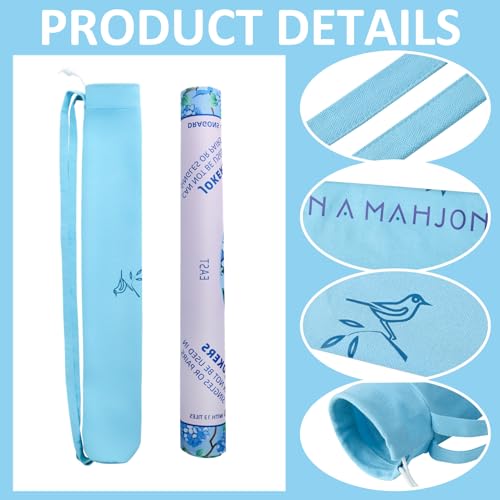 Bolsa para mahjong plegable azul 33x33 pulgadas miniatura 3