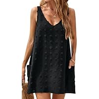 Zetieny Copricostume da Bagno Donna Mare Scollo a V Abito da Spiaggia Estivi Vestiti Bikini Cover Up Beachwear Beach Dress