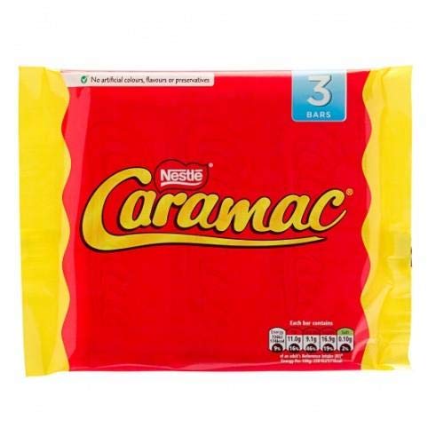 (Tres paquetes) Nestlé Caramac 3 barras de 30 g