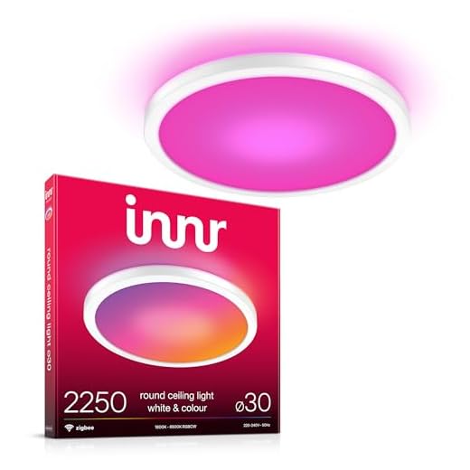 innr Smart LED Deckenlampe, Zigbee, funktioniert mit Hue*, Alexa (Bridge erforderlich), White & Color, Deckenleuchte Wohnzimmer, RGB LED Lampe Dimmbar, 30cm, 2250 Lumen