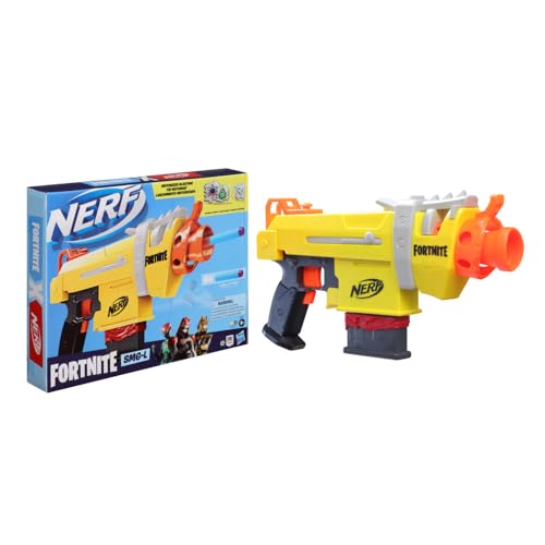 Image of Nerf Fortnite SMG-L Motorized Dart Blaster - Includes 3 Targets - Comes with 6-Dart Clip and 6 Official Nerf Elite Darts