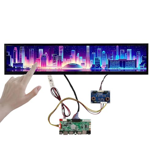 Image of 24 inch 1920x360 DV240FBM-NB0 IPS Stretched Bar LCD Touchscreen | and H /D USB SD Card Board,Capacitive Touch Sensor Panel,Support 10-Points Multi-Touch