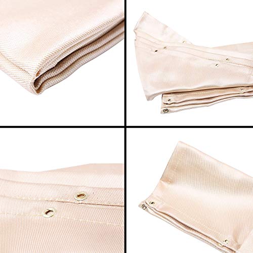 4 Feet X 6 Feet Welding Blanket Fire Flame Retardant Fiberglass Safety Shield Grommets #TOP2