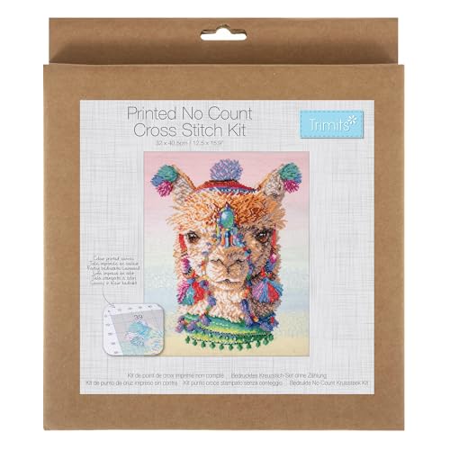 Trimits Printed Cross Stitch Kits, Printed Embroidery Needlecraft for Adults Beginners Kids Christmas, Gifts - Image 2