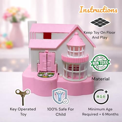 Image of Puppy House Dog Coin Stealing Piggy Bank for Kids - Adorable and Durable Money Bank | Educational, Fun, and Safe Coin Collecting Toy for Children for Birthdays and Holidays - Pink
