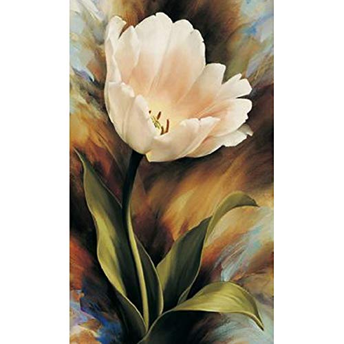 DIY Handwork Store 5D Round Diamond Painting Kits Single Tulip by Numbers DIY