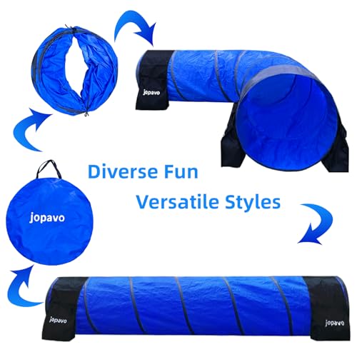 image for Dog Agility Training Equipment Tunnel:JOPAVO 10 Foot Agility Tunnel wi